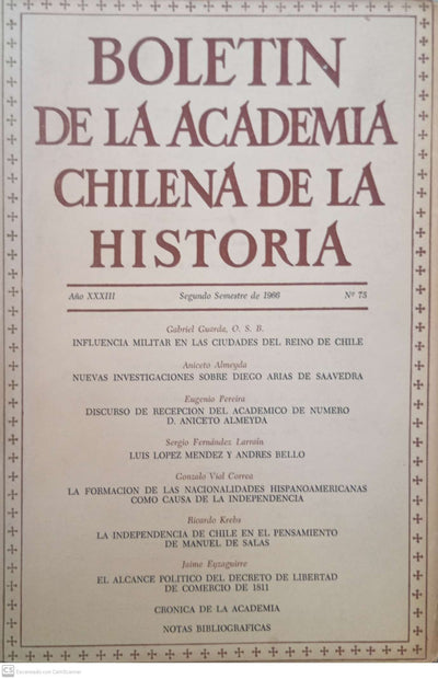 Boletín de la Academia Chilena de la Historia, Número 75