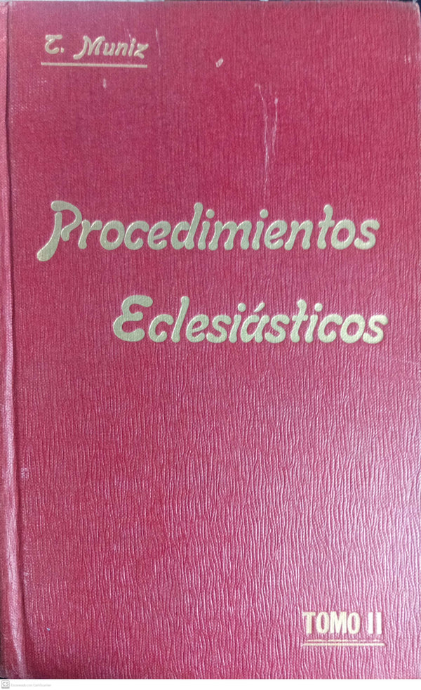 Procedimientos Eclesiásticos, Tomo II