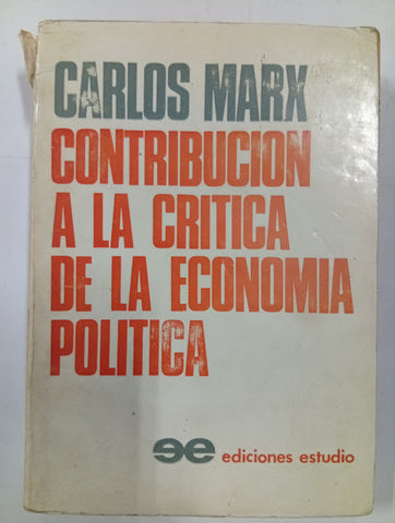 Contribución a la crítica de la economía política