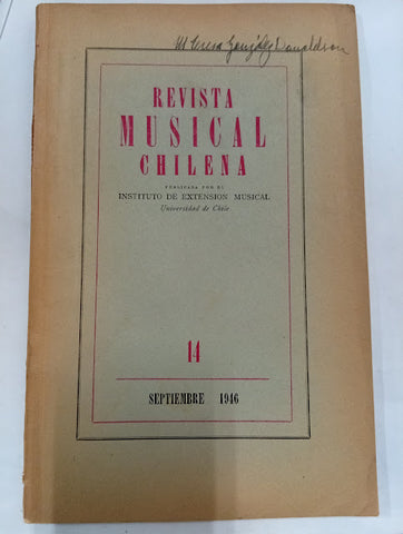 Revista Musical Chilena — Nº 14 (septiembre 1946)