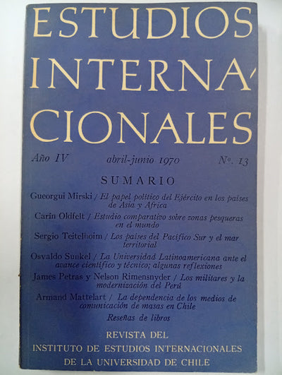 Estudios Internacionales – Año IV Nº 13
Abril–junio 1970