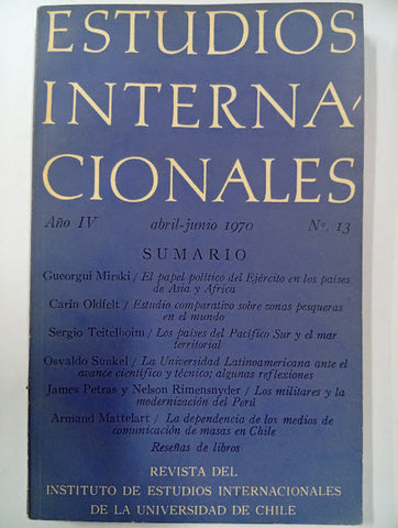 Estudios Internacionales – Año IV Nº 13
Abril–junio 1970