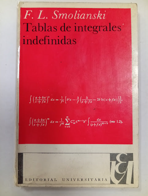 Tablas de integrales indefinidas
