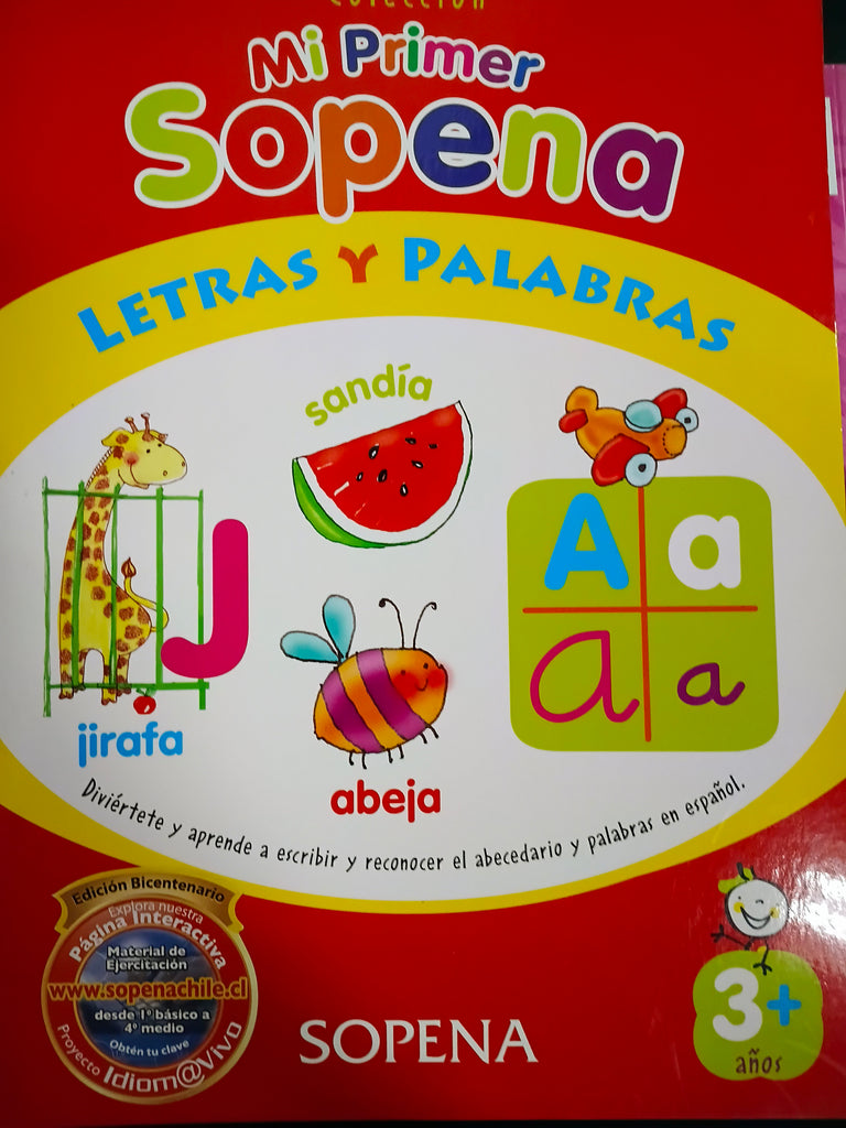 Letras y palabras - Mi primer Sopena