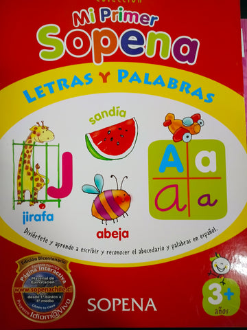 Letras y palabras - Mi primer Sopena