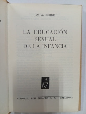 La educación sexual de la infancia