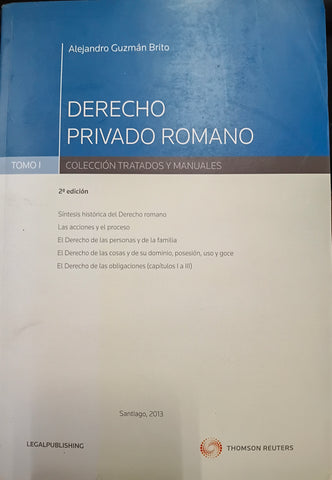 Derecho privado romano Tomo I