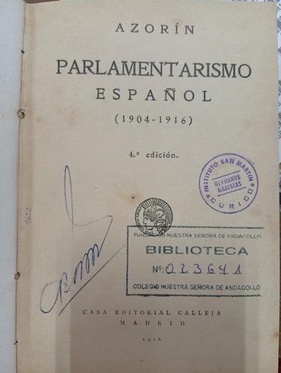 Parlamentarismo Español (1904-1916)