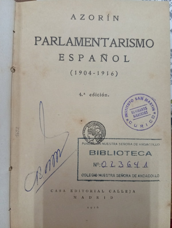 Parlamentarismo Español (1904-1916)