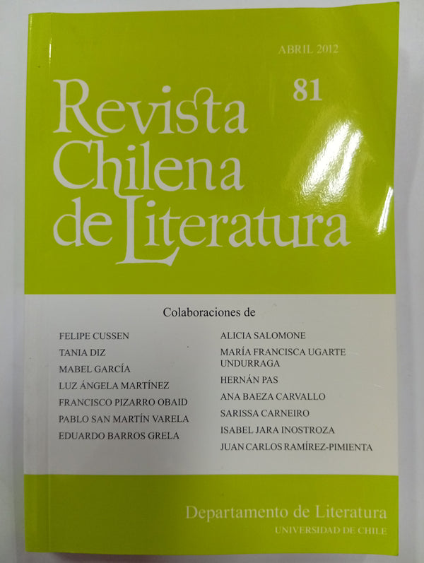 Revista Chilena de Literatura N.º 81 (Abril 2012)