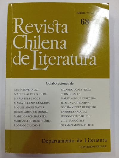 Revista Chilena de Literatura N.º 68 (Abril 2006)