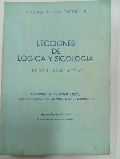 Lecciones de lógica y sicología (Tercer año medio)
