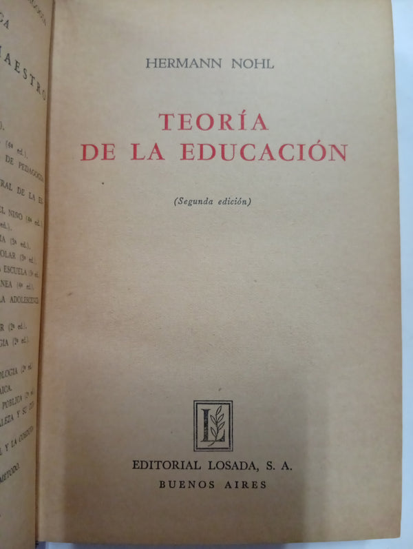 Teoría de la Educación