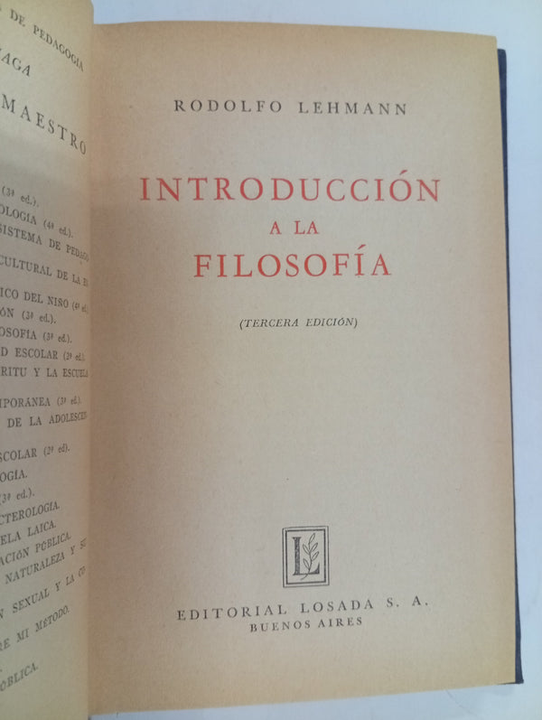 Introducción a la Filosofía