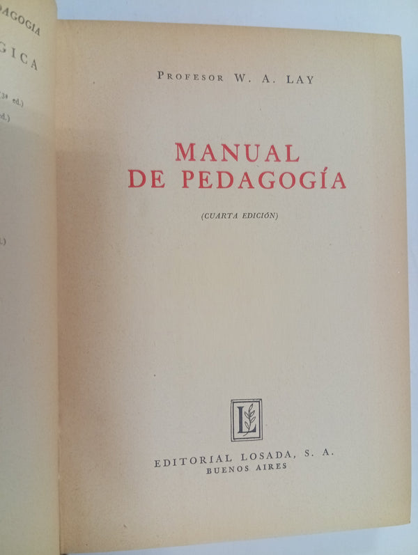 Manual de Pedagogía