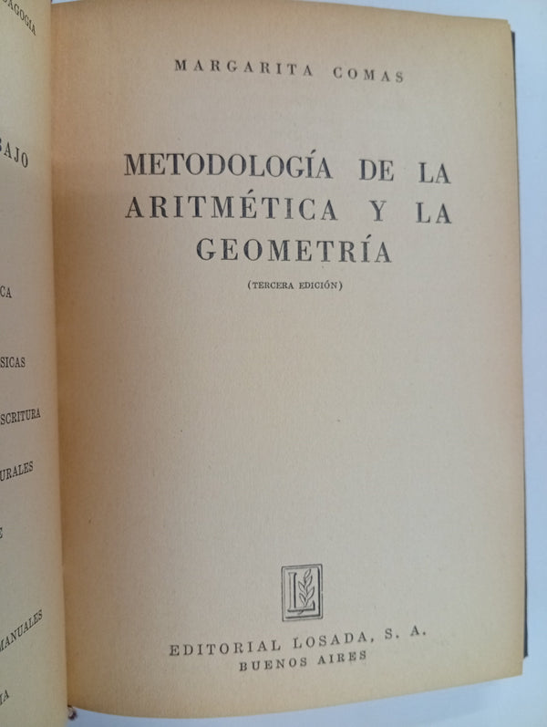 Metodología de la Aritmética y la Geometría