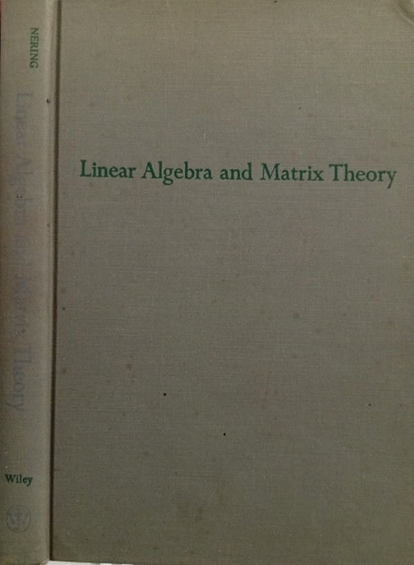Linear Algebra and Matrix Theory