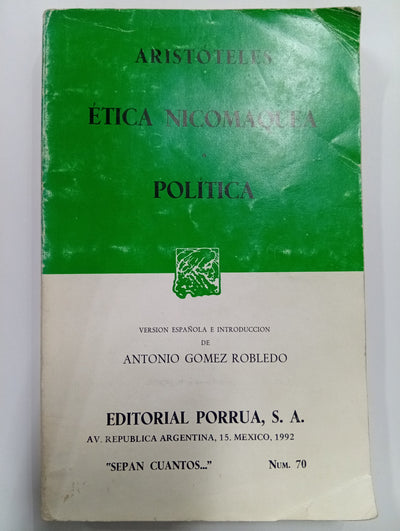 Ética Nicomaquea – Política