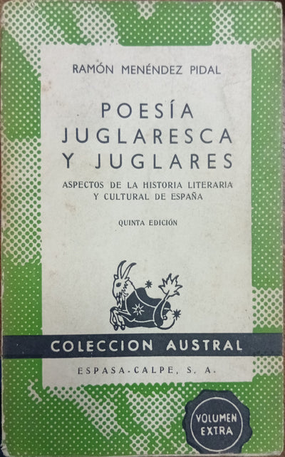 Poesía juglaresca y juglares: Aspectos de la historia literaria y cultural de España