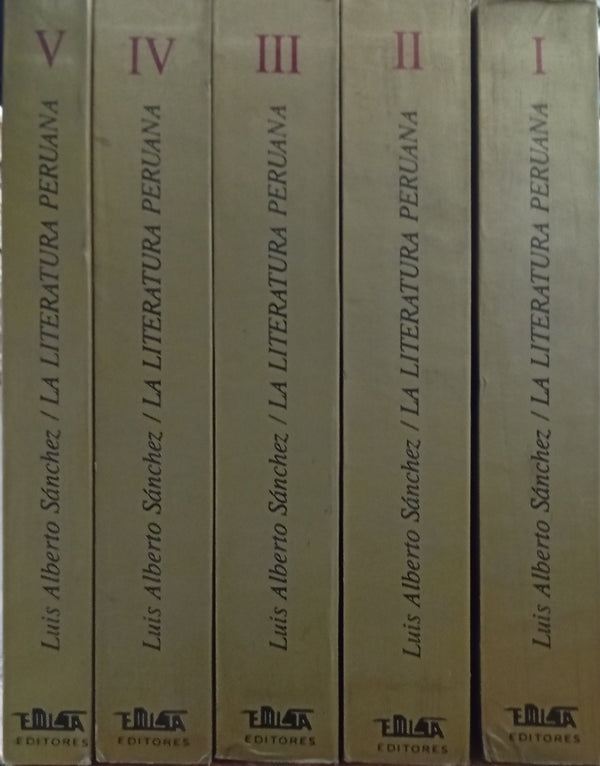 La Literatura Peruana. 5 tomos (colección completa)