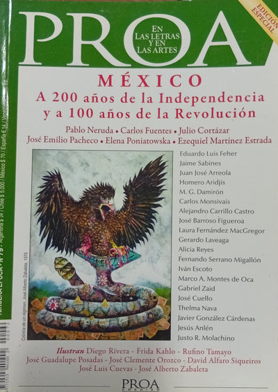 Proa. En las Letras y en las Artes Nº 79: México. A 200 años de la Independencia y a 100 años de la Revolución