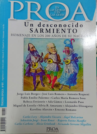 Proa. En las Letras y en las Artes Nº 81: Un desconocido Sarmiento. Homenaje en los 200 años de su nacimiento