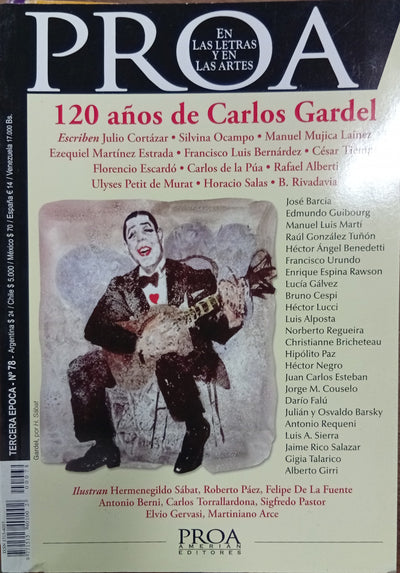 Proa. En las Letras y en las Artes Nº 78: 120 años de Carlos Gardel