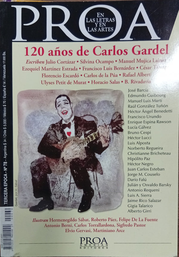 Proa. En las Letras y en las Artes Nº 78: 120 años de Carlos Gardel
