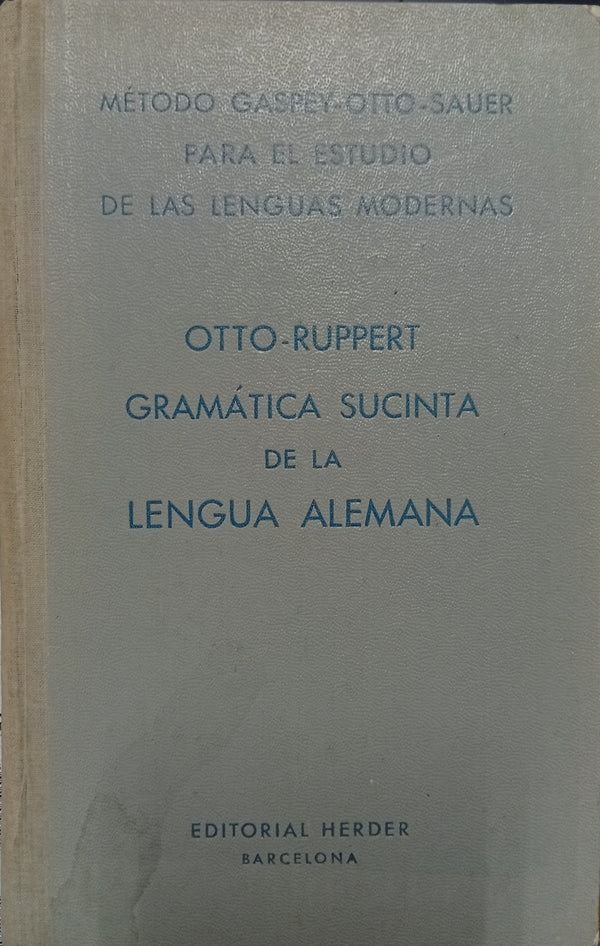 Gramática sucinta de la lengua alemana