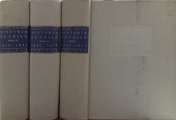 Resumen de la Historia de Chile. 3 tomos, Colección completa