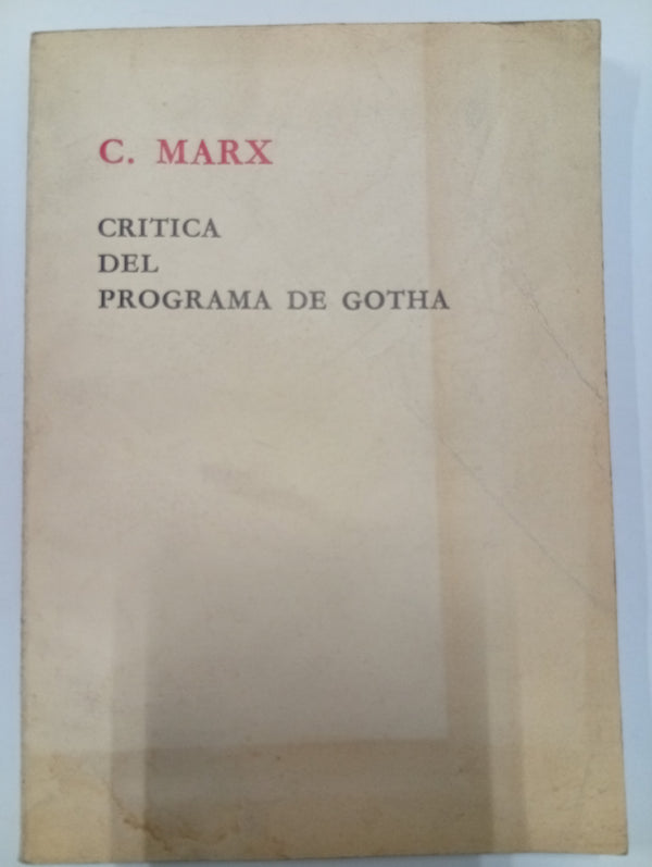 Crítica del Programa de Gotha
