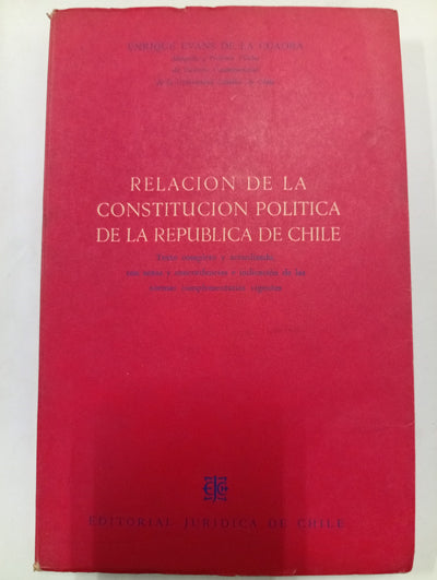 Relación de la Constitución Política de la República de Chile