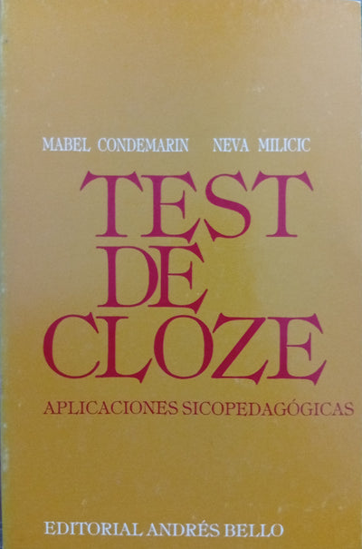 Test de Cloze: Aplicaciones sicopedagógicas