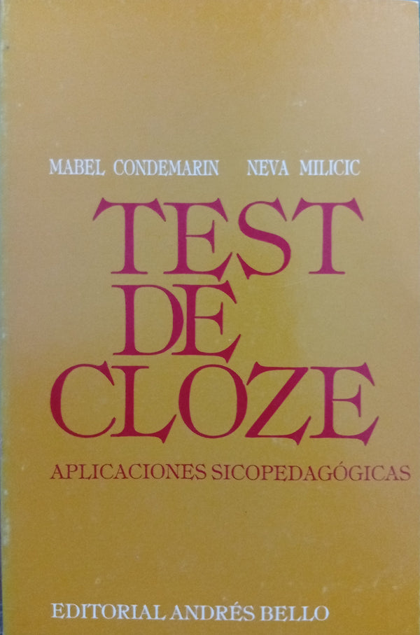 Test de Cloze: Aplicaciones sicopedagógicas