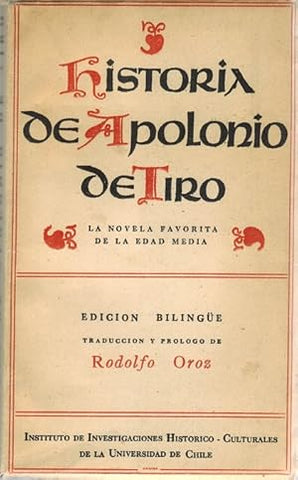 Historia De Apolonio De Tiro, Edicion Bilingue