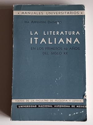 La literatura italiana en los primeros 50 años del siglo XX