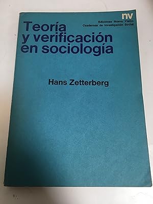 Teoria y verificacion en sociologia