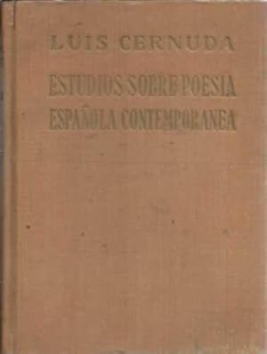 ESTUDIOS SOBRE POESÍA ESPAÑOLA CONTEMPORÁNEA